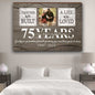 litzzy Wedding Anniversary 70th For Old Couple - Custom Photo Parents Couple Canvas For Dad And Mom - Litzzy Wall Art Canvas Canvas Wall Art   