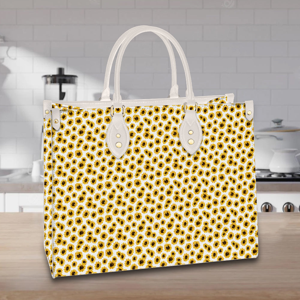 litzzy Personalized Aesthetic Sunflower Purse Leather Bag Handbag For Women leather bag   