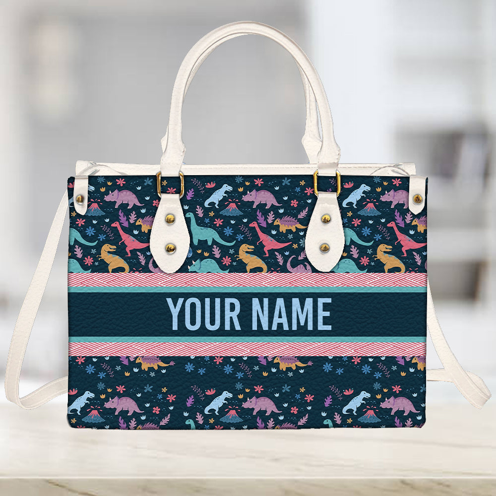 litzzy Personalized Dinosaur Purse Leather Bag Handbag For Women leather bag   