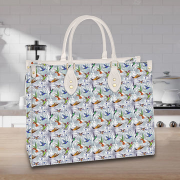 litzzy Personalized Colorful Hummingbird Purse Leather Bag Handbag For Women leather bag   