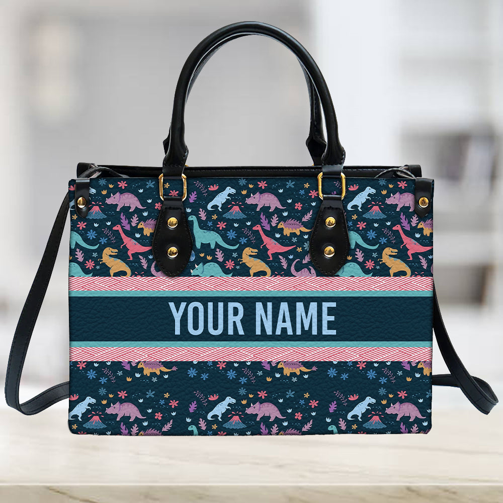 litzzy Personalized Dinosaur Purse Leather Bag Handbag For Women leather bag   