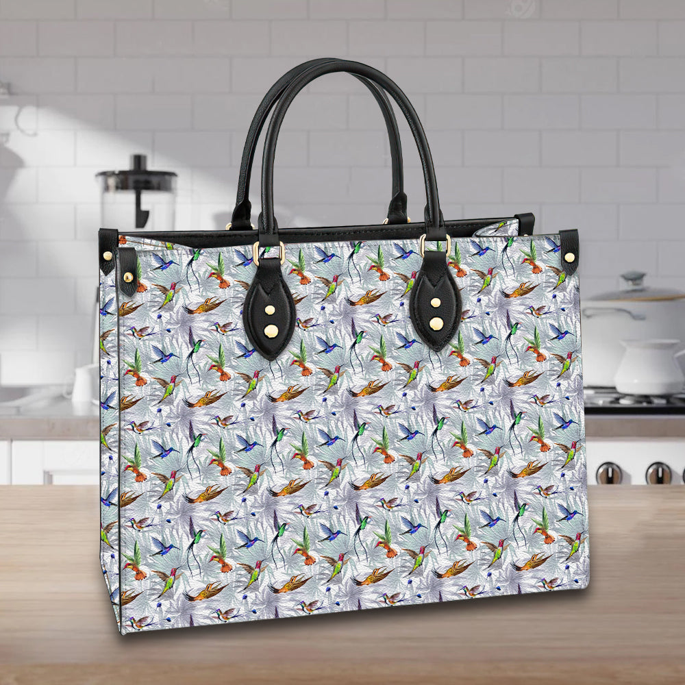litzzy Personalized Colorful Hummingbird Purse Leather Bag Handbag For Women leather bag   