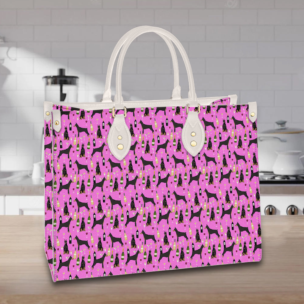 litzzy Personalized Doberman Dog Purse Leather Bag Handbag For Women leather bag   
