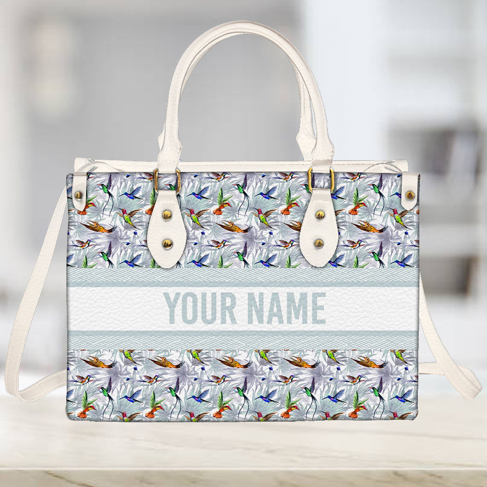 litzzy Personalized Colorful Hummingbird Purse Leather Bag Handbag For Women leather bag   