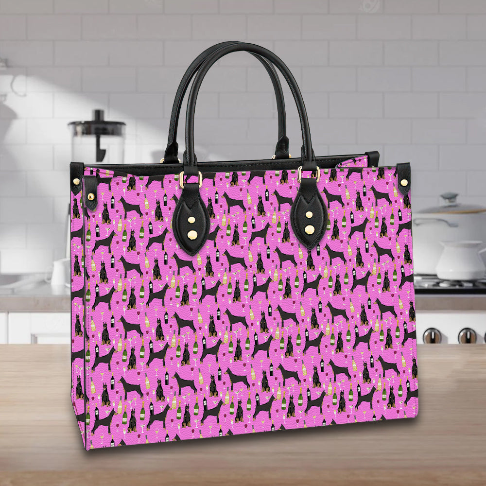 litzzy Personalized Doberman Dog Purse Leather Bag Handbag For Women leather bag   