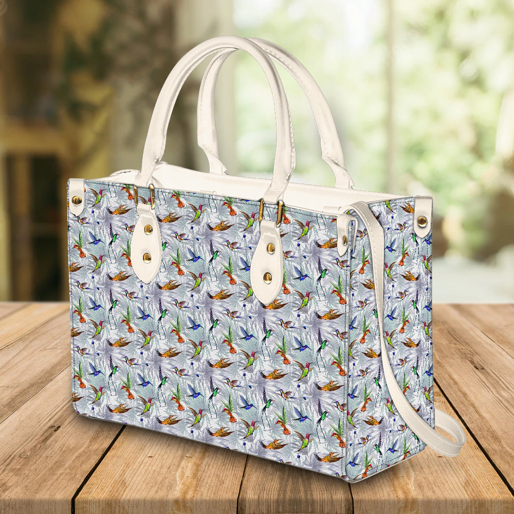 litzzy Personalized Colorful Hummingbird Purse Leather Bag Handbag For Women leather bag   