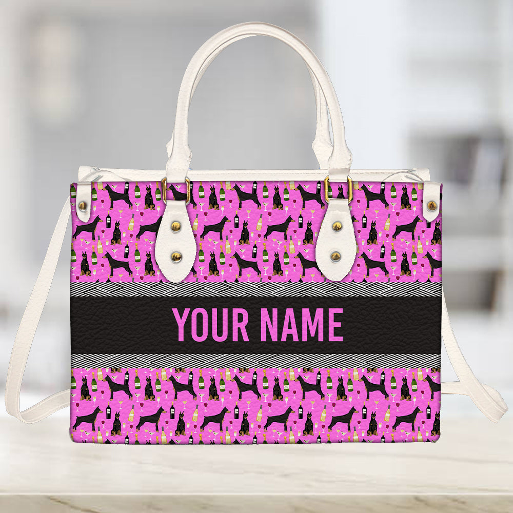 litzzy Personalized Doberman Dog Purse Leather Bag Handbag For Women leather bag   
