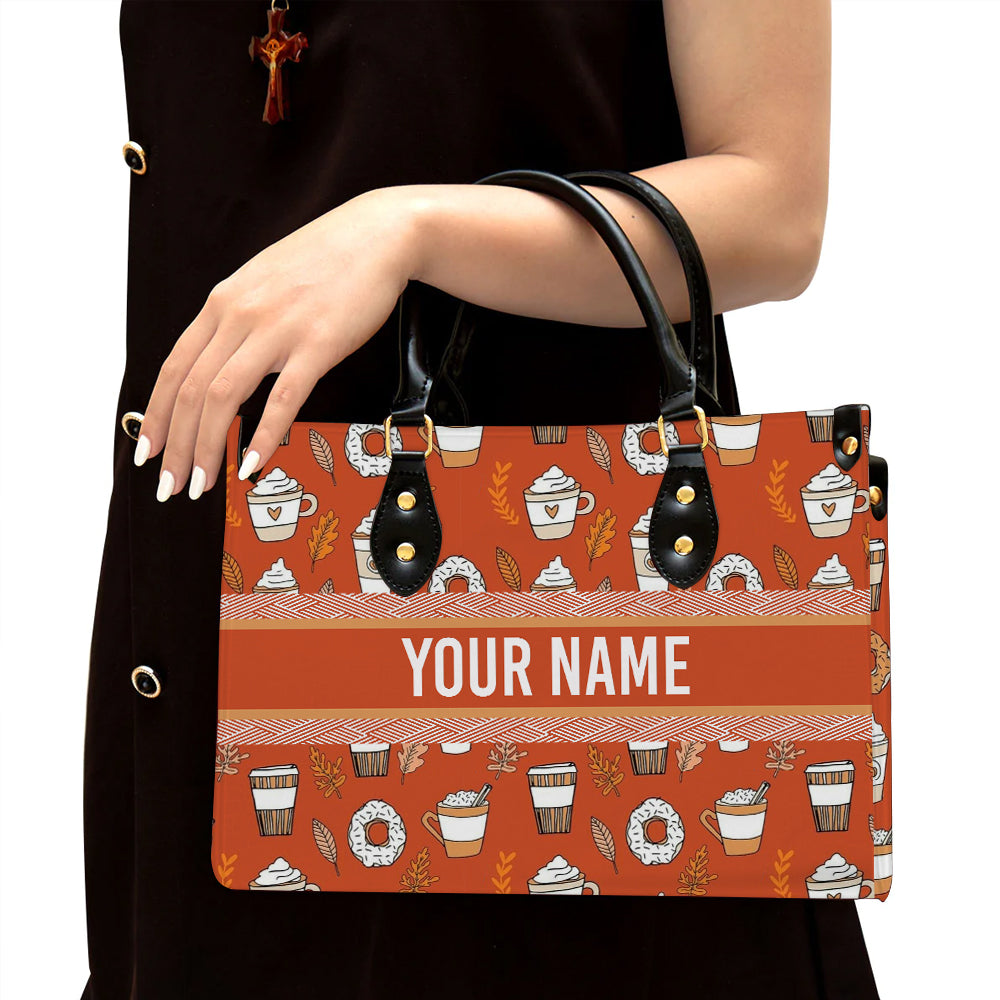 litzzy Personalized Coffee Purse Leather Bag Handbag For Women leather bag Black  