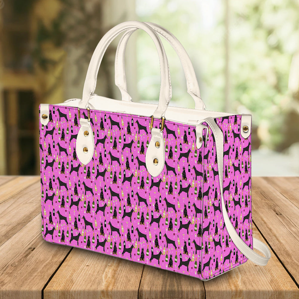litzzy Personalized Doberman Dog Purse Leather Bag Handbag For Women leather bag   