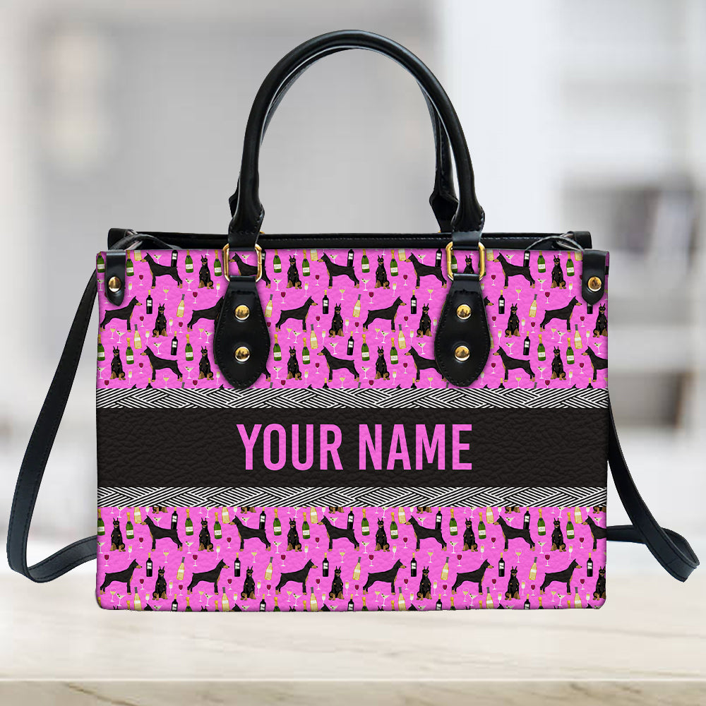 litzzy Personalized Doberman Dog Purse Leather Bag Handbag For Women leather bag   