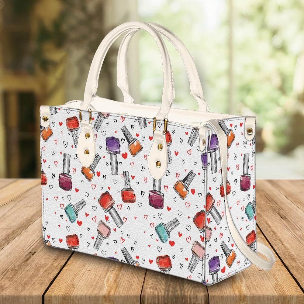 litzzy Personalized Nail Polish Purse Leather Bag Handbag For Women leather bag   