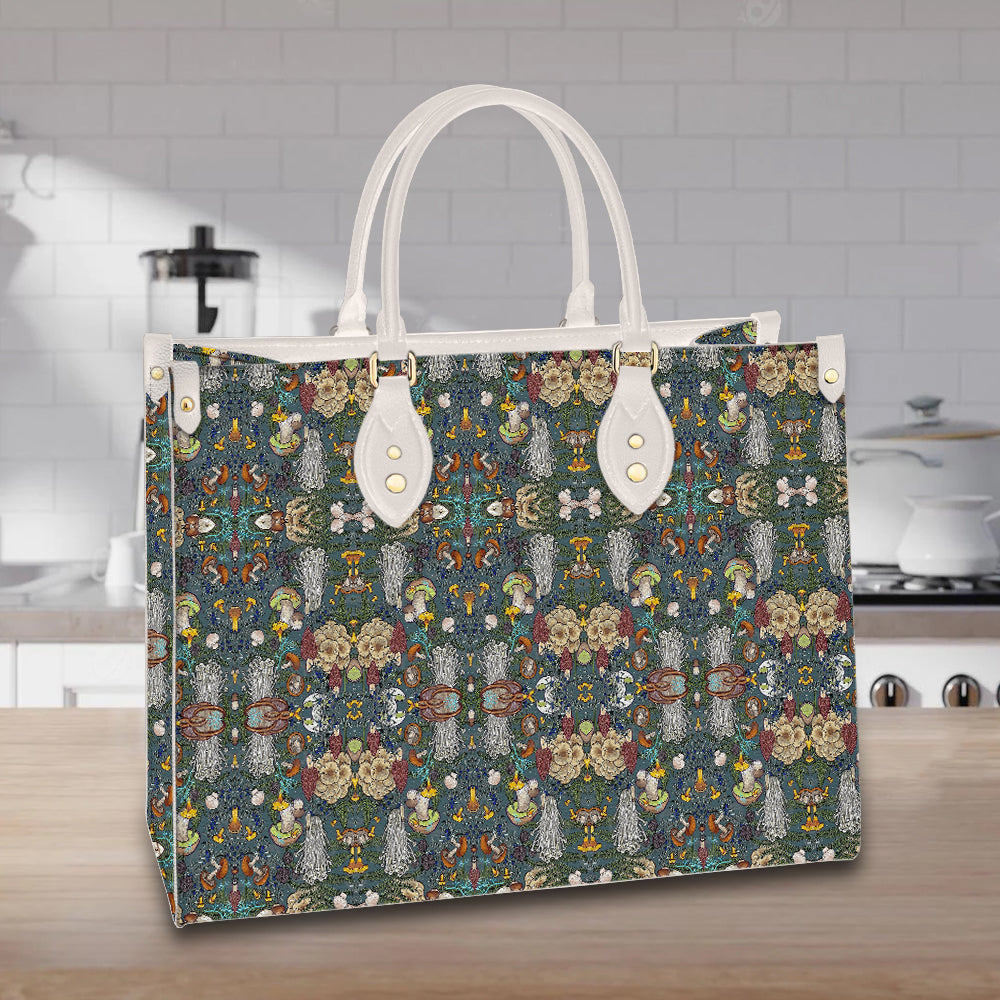 litzzy Personalized Mushroom Purse Leather Handbag Bag For Women leather bag   