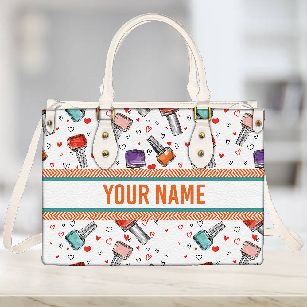 litzzy Personalized Nail Polish Purse Leather Bag Handbag For Women leather bag   