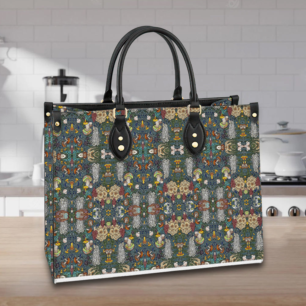 litzzy Personalized Mushroom Purse Leather Handbag Bag For Women leather bag   