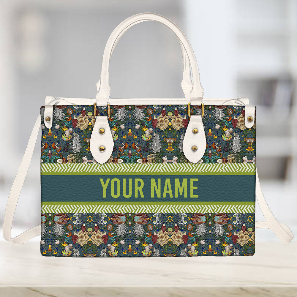 litzzy Personalized Mushroom Purse Leather Handbag Bag For Women leather bag   