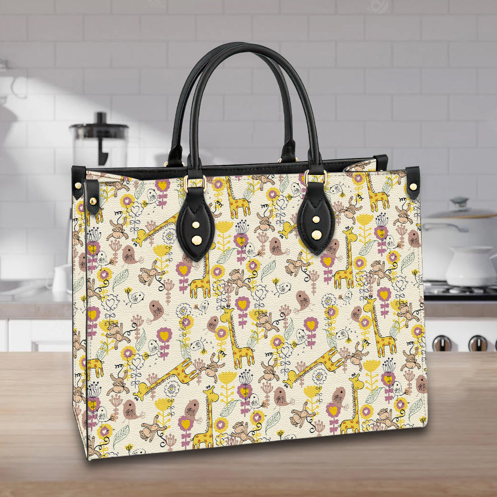 litzzy Personalized Giraffe Purse Leather Bag Handbag For Women leather bag   