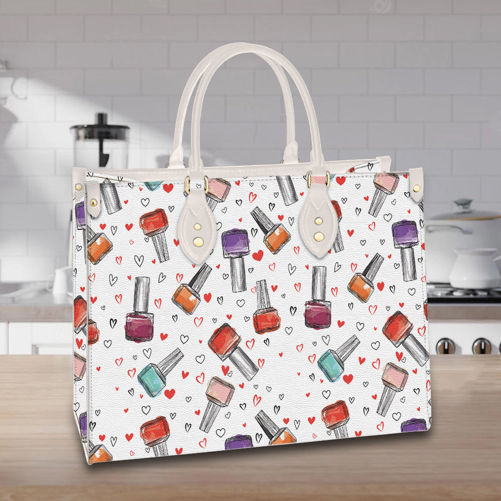 litzzy Personalized Nail Polish Purse Leather Bag Handbag For Women leather bag   