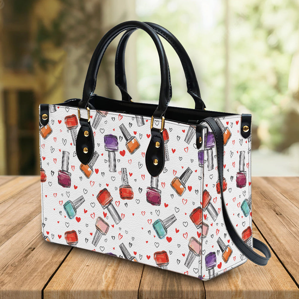 litzzy Personalized Nail Polish Purse Leather Bag Handbag For Women leather bag   