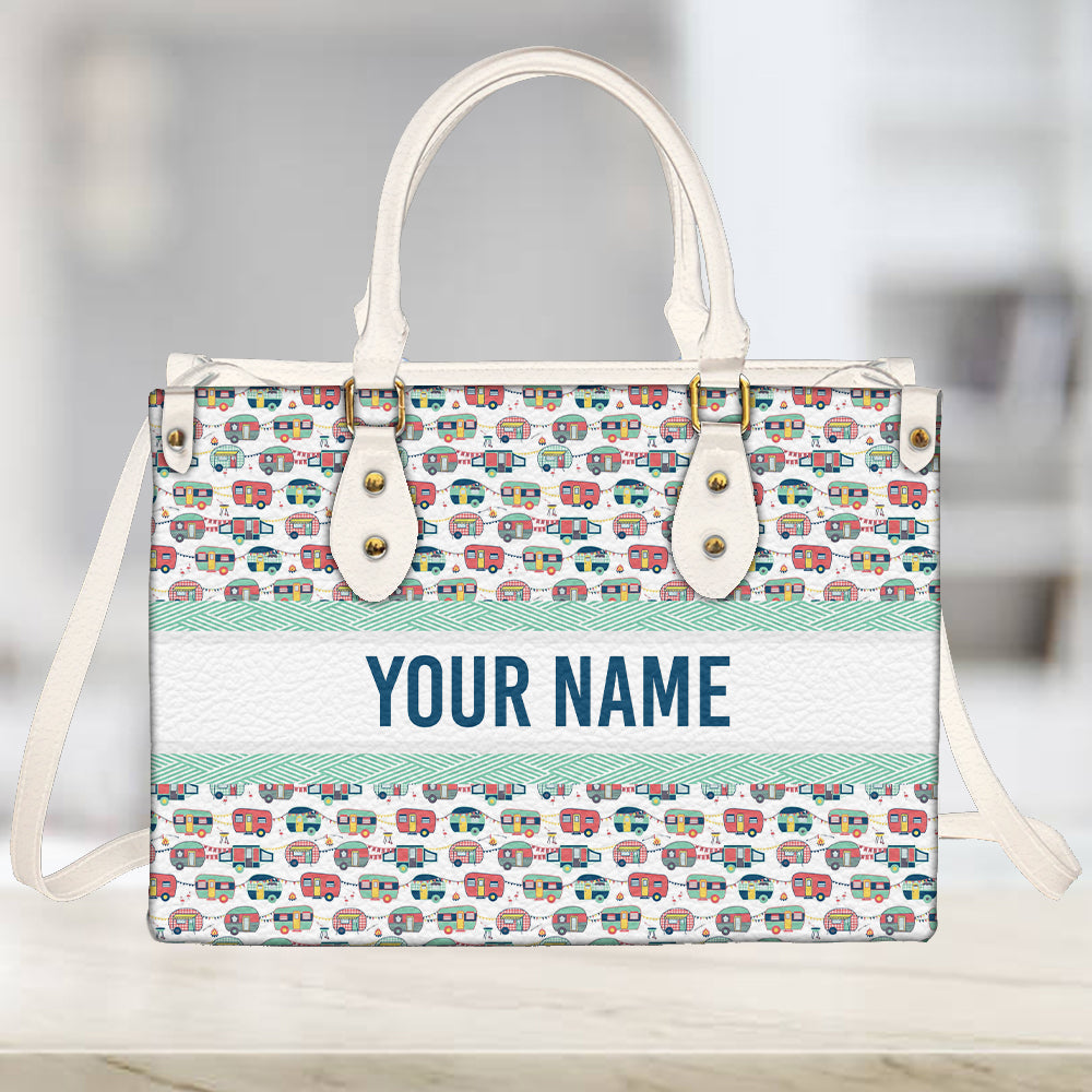 litzzy Personalized Camping Purse Leather Bag Camper Handbag For Women leather bag   