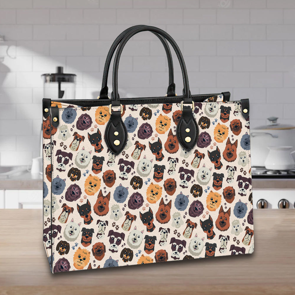 litzzy Personalized Dog Head Purse Leather Bag Handbag For Women leather bag   