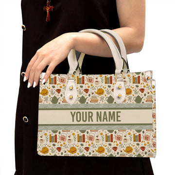 litzzy Personalized Reading Book Purse Leather Bag Handbag For Women leather bag White  