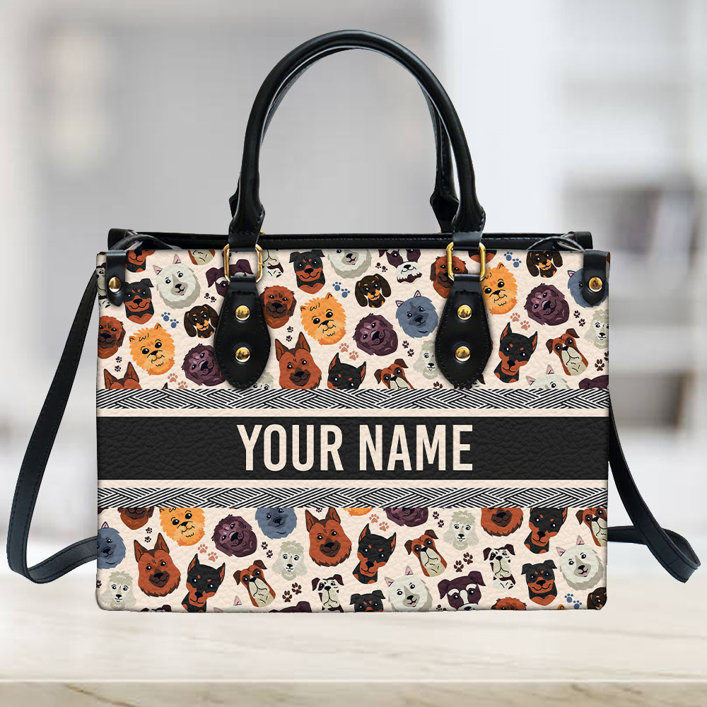 litzzy Personalized Dog Head Purse Leather Bag Handbag For Women leather bag   