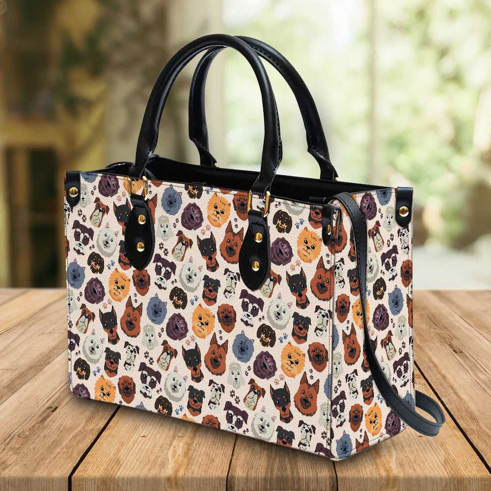 litzzy Personalized Dog Head Purse Leather Bag Handbag For Women leather bag   