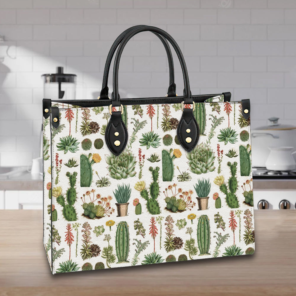 litzzy Personalized Cactus Purse Leather Bag Handbag For Women leather bag   