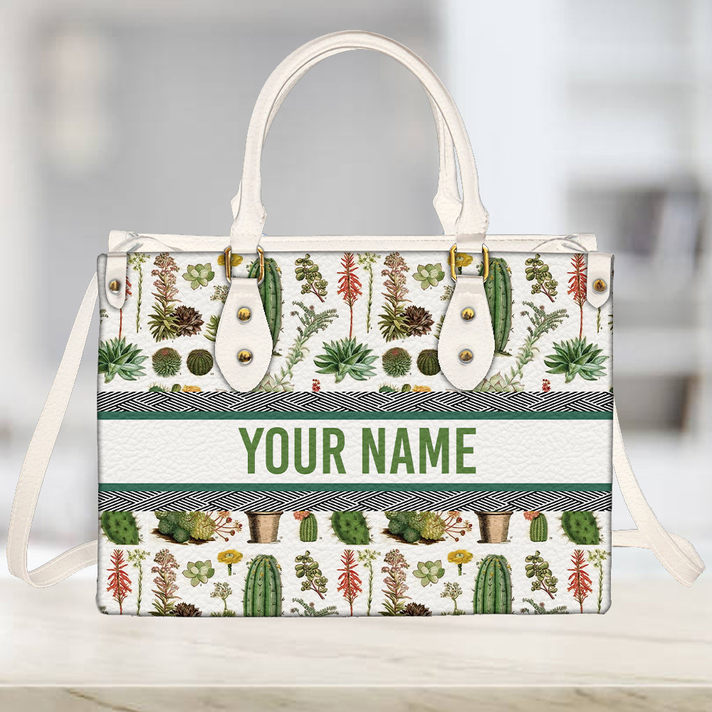 litzzy Personalized Cactus Purse Leather Bag Handbag For Women leather bag   