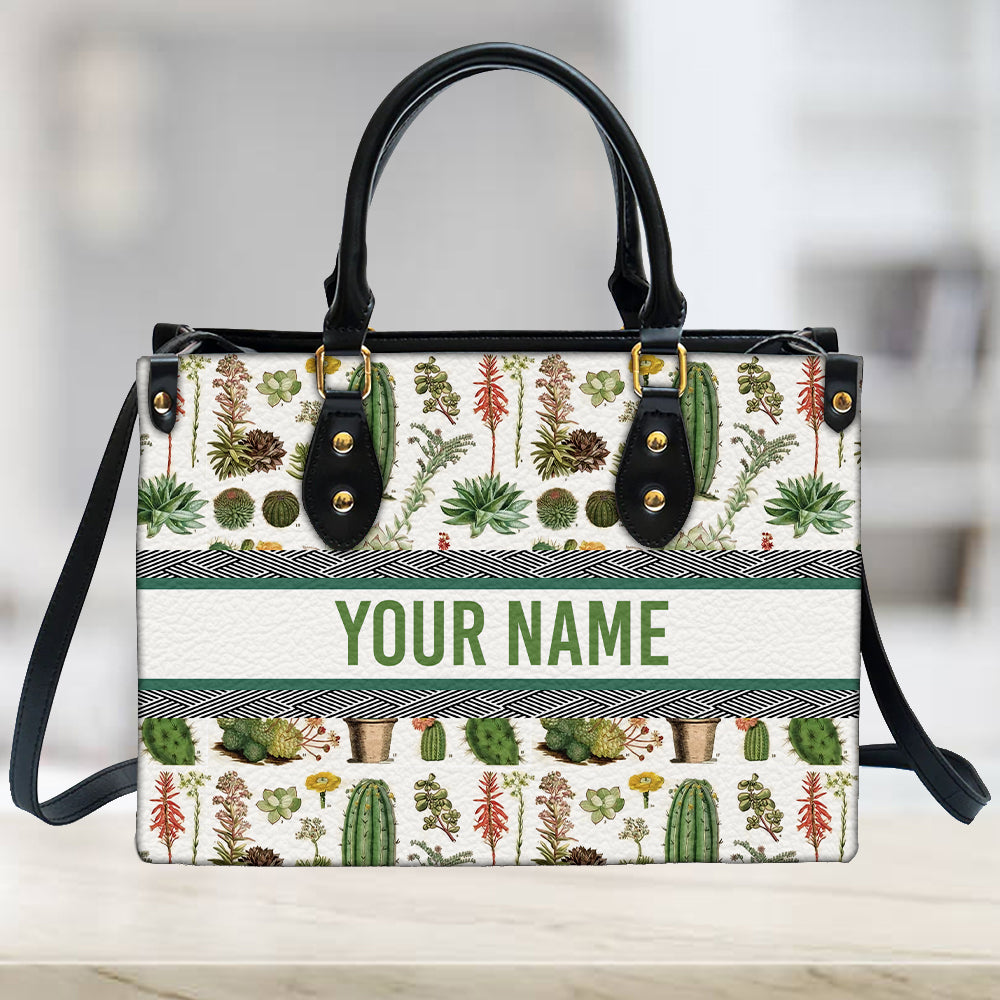 litzzy Personalized Cactus Purse Leather Bag Handbag For Women leather bag   