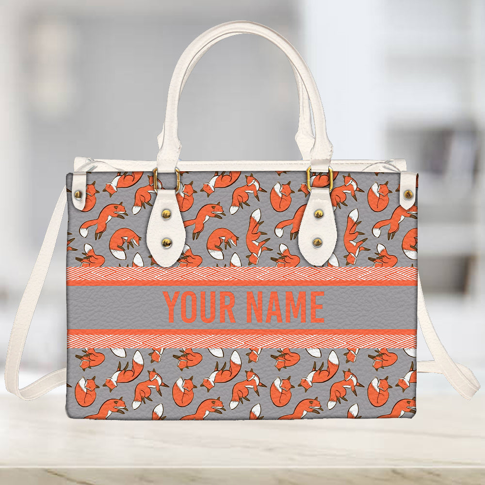 litzzy Personalized Cute Fox Purse Leather Bag Handbag For Women leather bag   