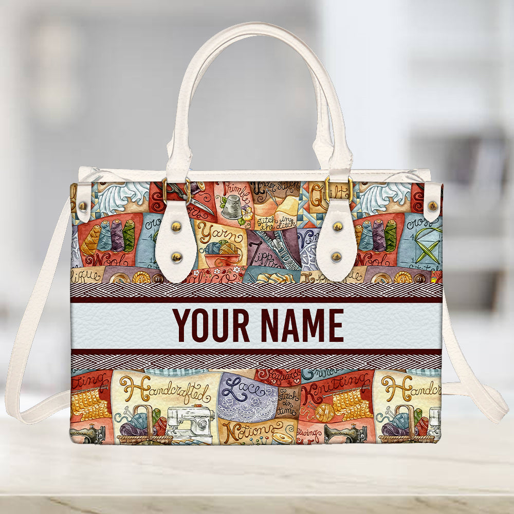 litzzy Personalized Quilting Sewing Purse Leather Bag Handbag For Women leather bag   