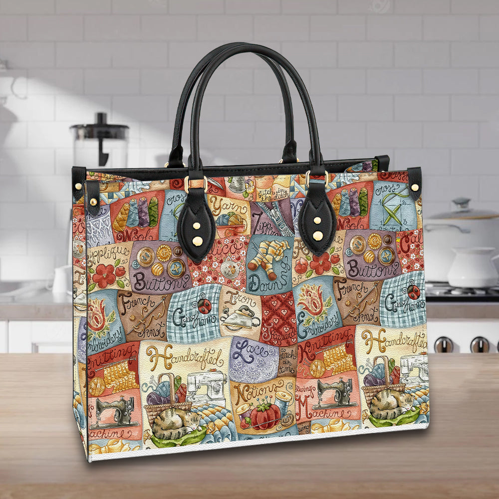 litzzy Personalized Quilting Sewing Purse Leather Bag Handbag For Women leather bag   