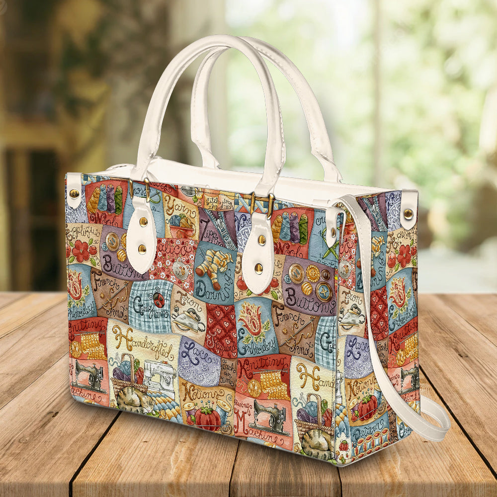 litzzy Personalized Quilting Sewing Purse Leather Bag Handbag For Women leather bag   