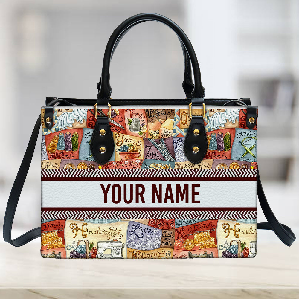litzzy Personalized Quilting Sewing Purse Leather Bag Handbag For Women leather bag   