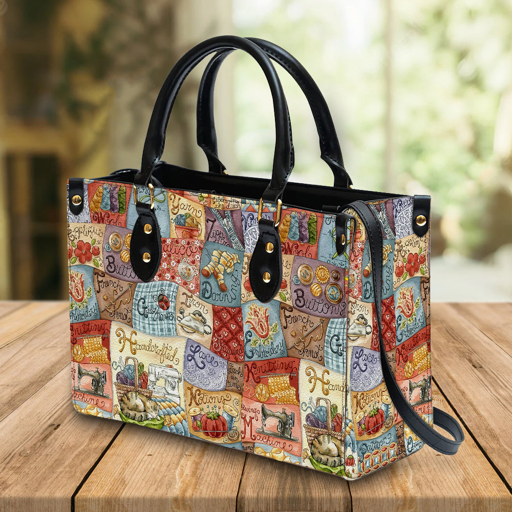 litzzy Personalized Quilting Sewing Purse Leather Bag Handbag For Women leather bag   
