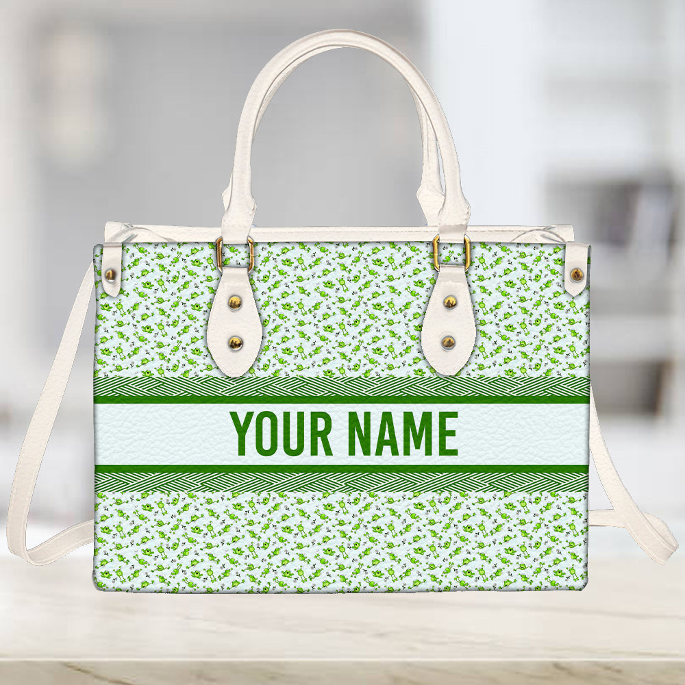 litzzy Personalized Green Frog Purse Leather Bag Cute Handbag For Women leather bag   
