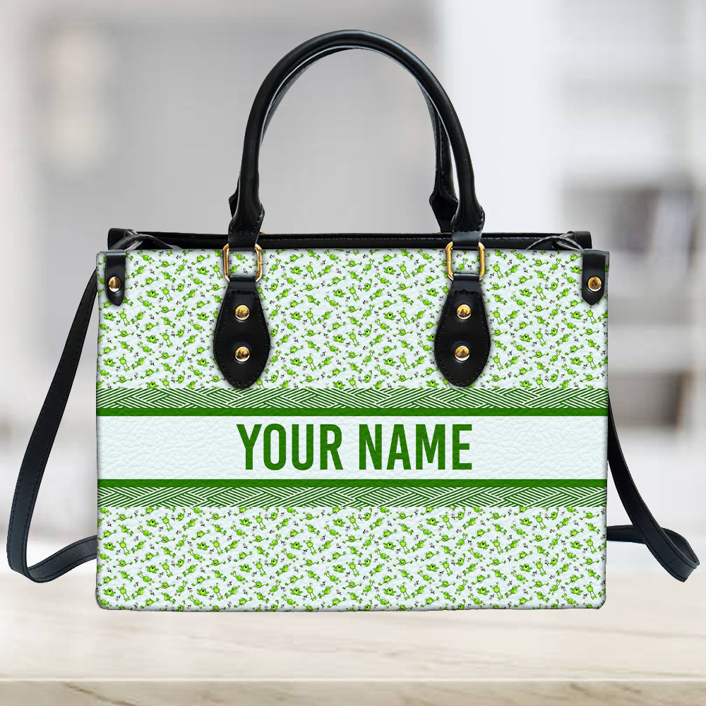 litzzy Personalized Green Frog Purse Leather Bag Cute Handbag For Women leather bag   