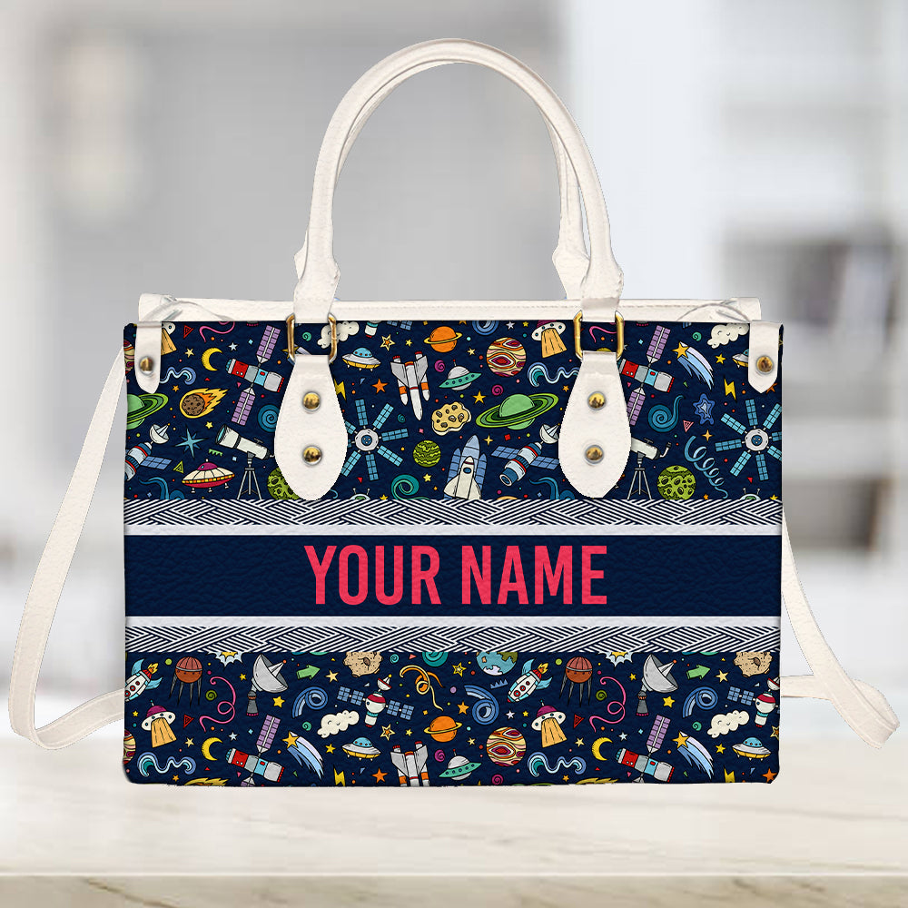 litzzy Personalized Astronaut Purse Leather Bag Handbag For Women leather bag   