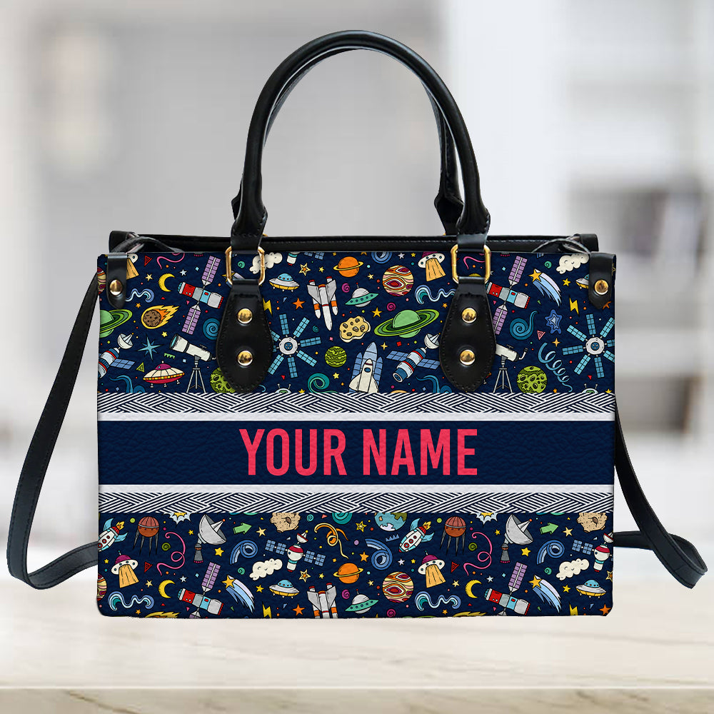 litzzy Personalized Astronaut Purse Leather Bag Handbag For Women leather bag   