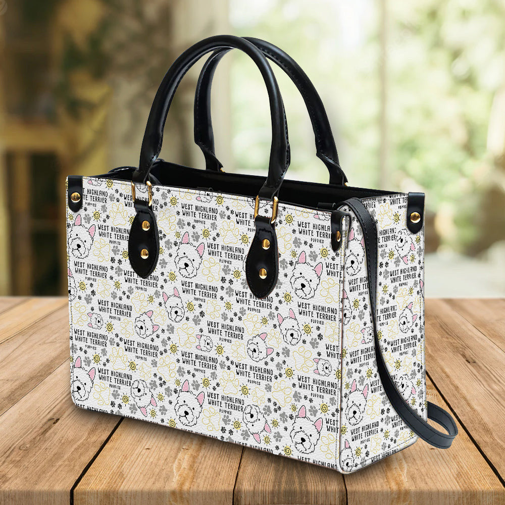 litzzy Westie Dog Purse Leather Bag Handbag For Women leather bag   