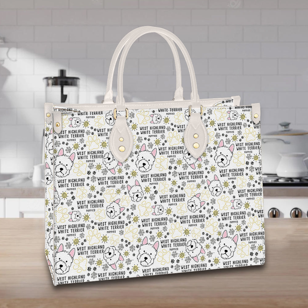 litzzy Westie Dog Purse Leather Bag Handbag For Women leather bag   