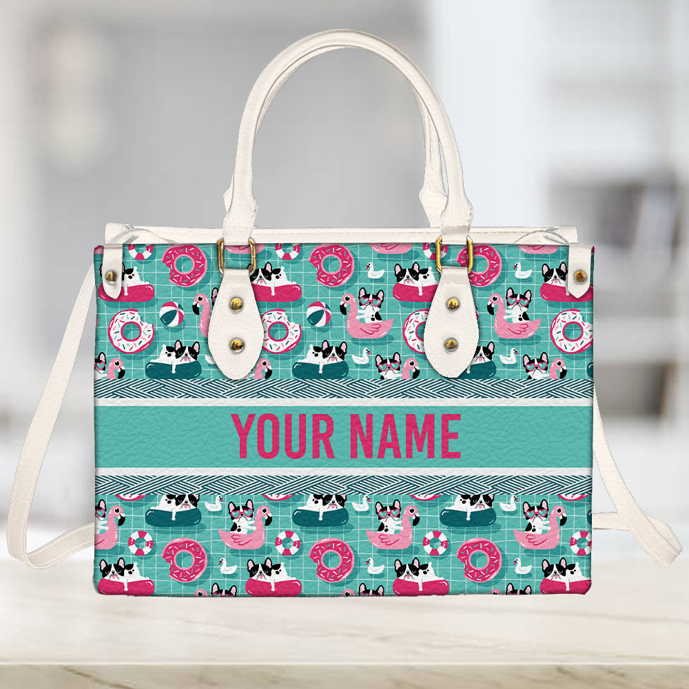 litzzy Personalized Boston Terrier Dog Purse Leather Bag Handbag For Women leather bag   