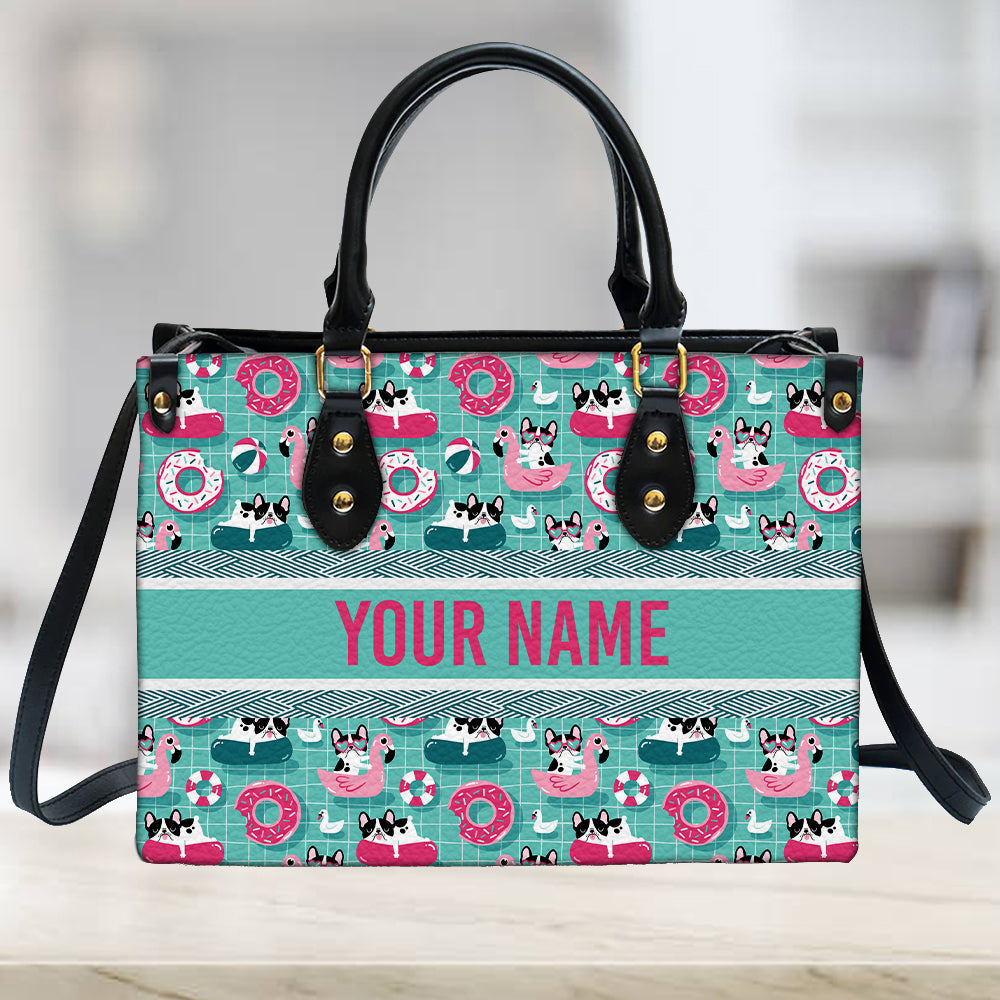 litzzy Personalized Boston Terrier Dog Purse Leather Bag Handbag For Women leather bag   