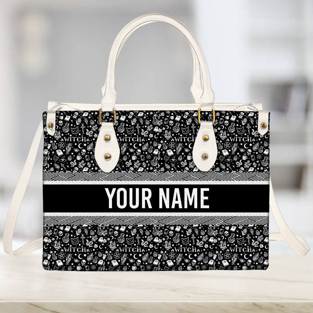 litzzy Personalized Witch Craft Halloween Purse Leather Bag Handbag For Women leather bag   