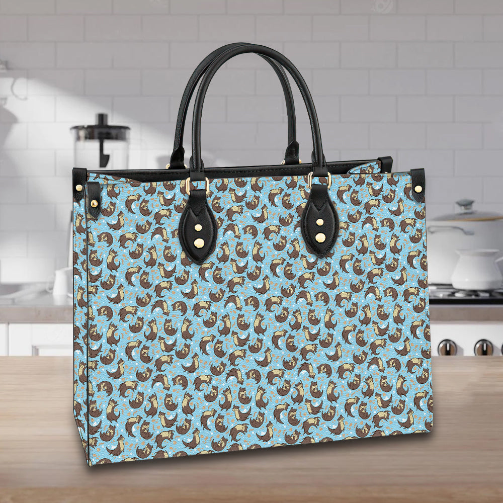 litzzy Personalized Otter Purse Leather Bag Cute Handbag For Women leather bag   