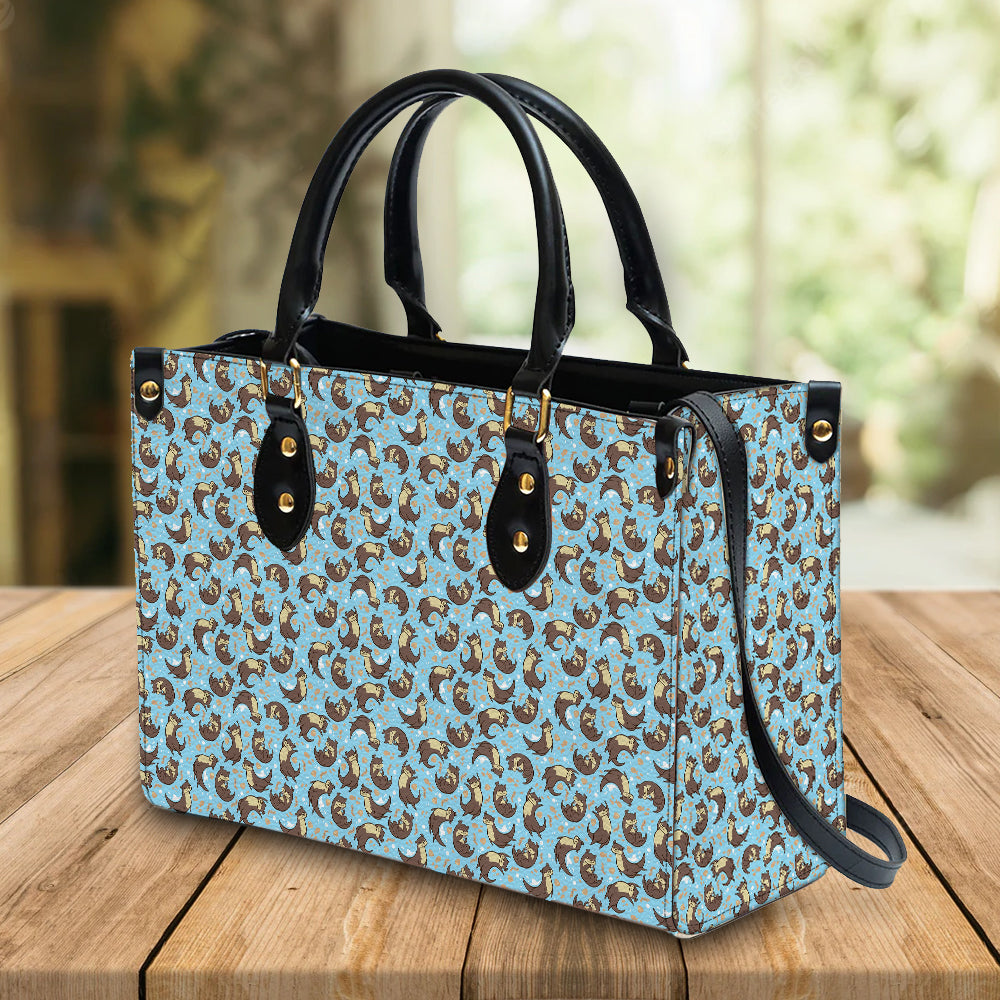 litzzy Personalized Otter Purse Leather Bag Cute Handbag For Women leather bag   