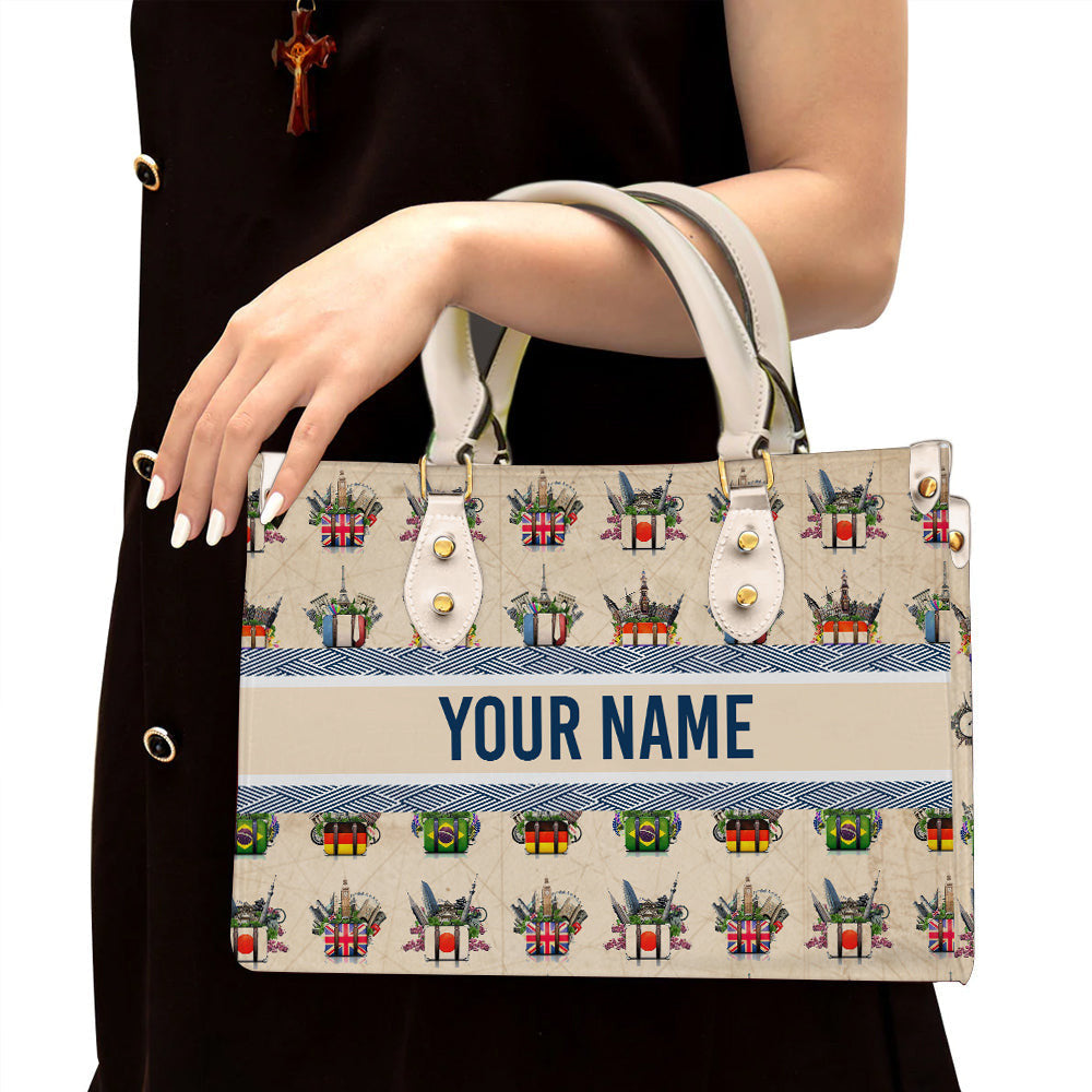 litzzy Personalized Travel Purse Leather Bag Handbag For Women leather bag White  