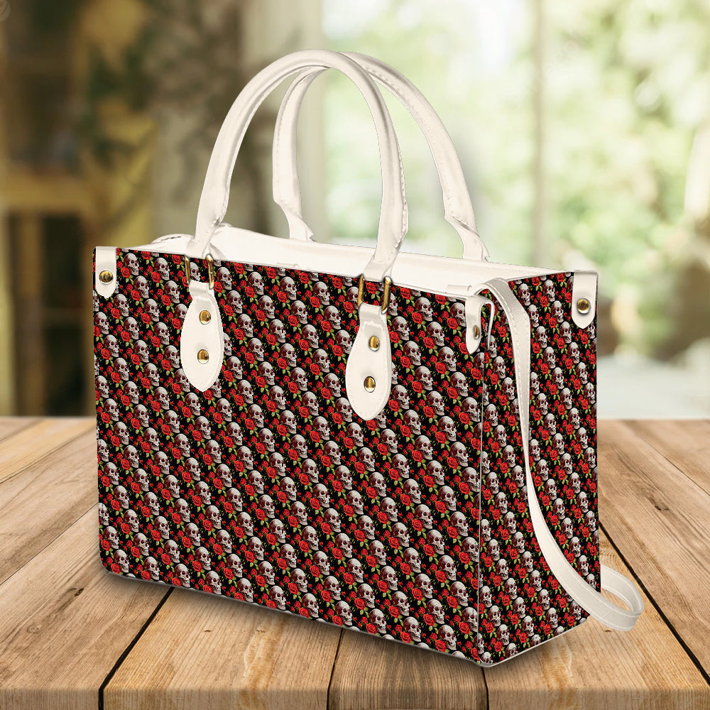 litzzy Personalized Mexican Sugar Skull Purse Leather Bag Handbag For Women leather bag   