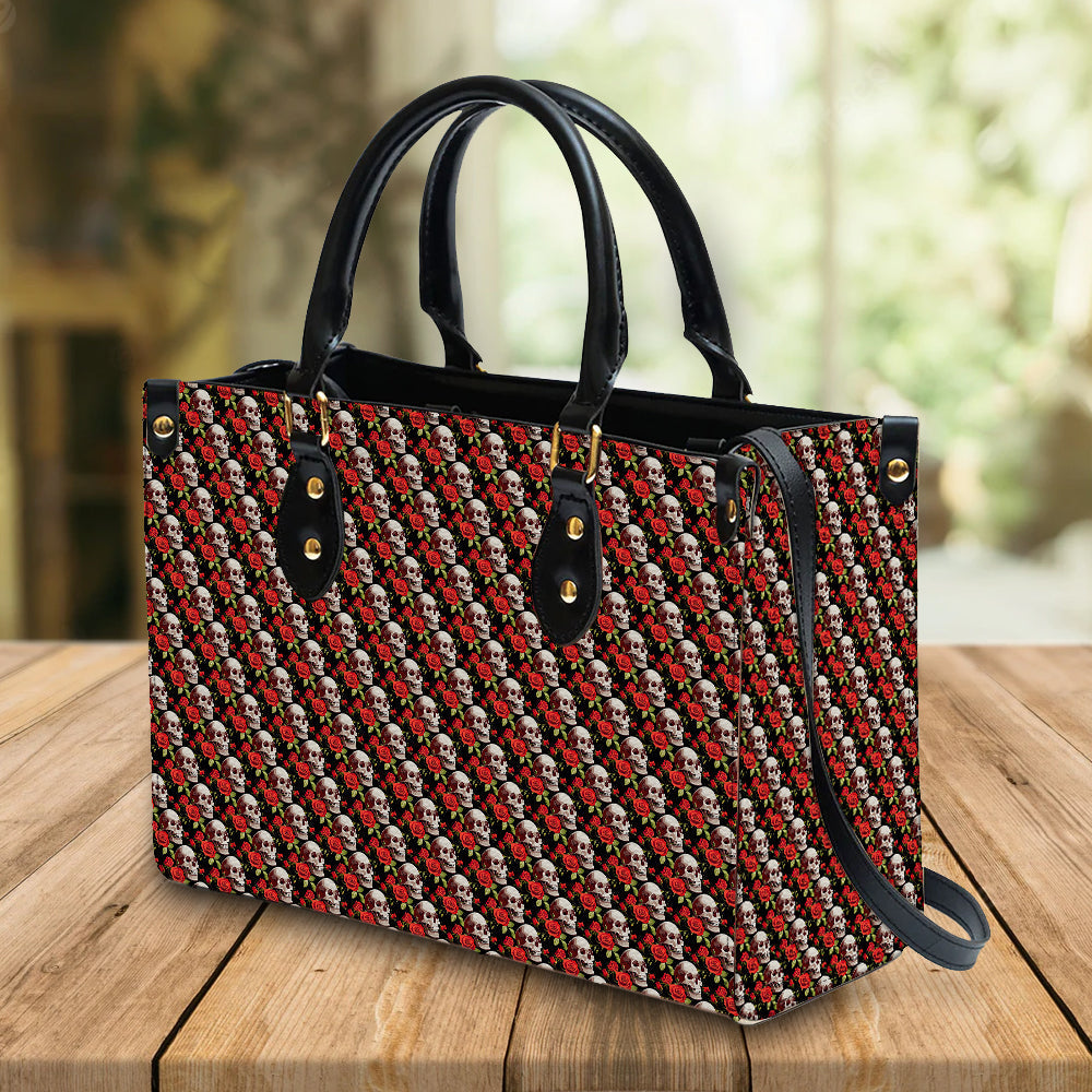 litzzy Personalized Mexican Sugar Skull Purse Leather Bag Handbag For Women leather bag   